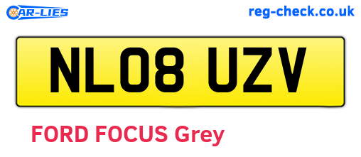 NL08UZV are the vehicle registration plates.