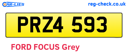 PRZ4593 are the vehicle registration plates.