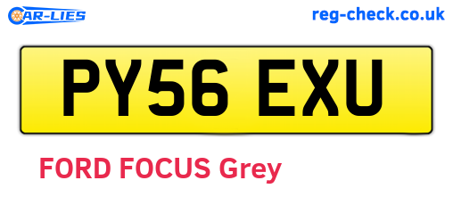 PY56EXU are the vehicle registration plates.