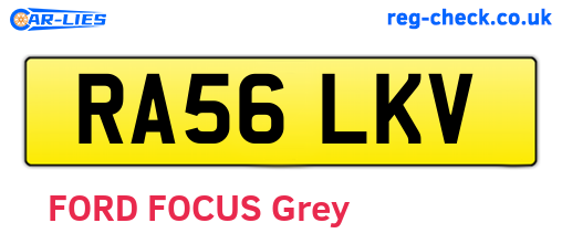 RA56LKV are the vehicle registration plates.