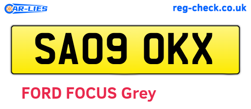 SA09OKX are the vehicle registration plates.