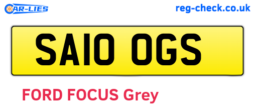 SA10OGS are the vehicle registration plates.