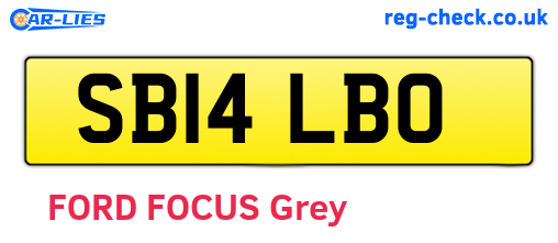 SB14LBO are the vehicle registration plates.