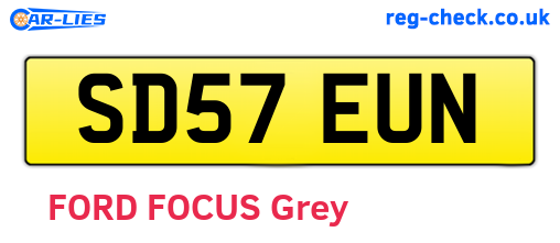 SD57EUN are the vehicle registration plates.