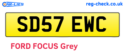 SD57EWC are the vehicle registration plates.