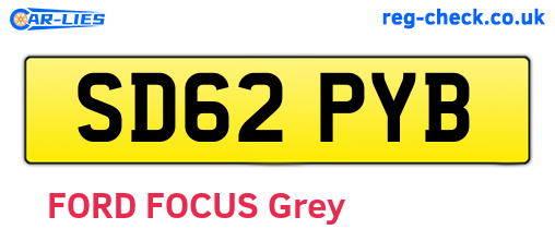SD62PYB are the vehicle registration plates.