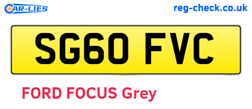 SG60FVC are the vehicle registration plates.