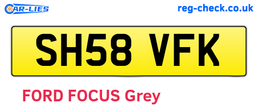 SH58VFK are the vehicle registration plates.