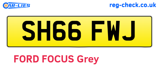 SH66FWJ are the vehicle registration plates.