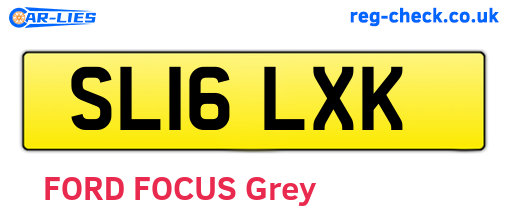 SL16LXK are the vehicle registration plates.