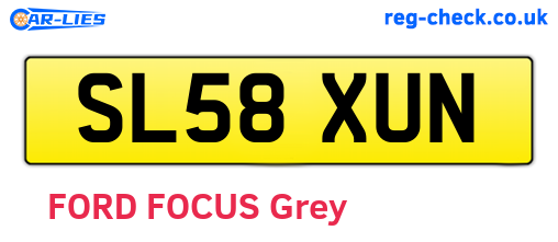 SL58XUN are the vehicle registration plates.