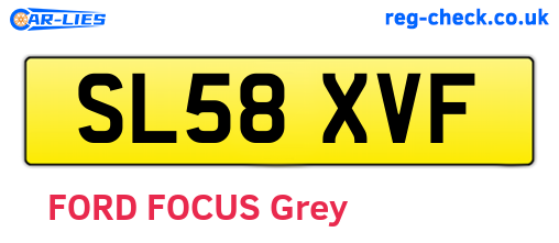 SL58XVF are the vehicle registration plates.