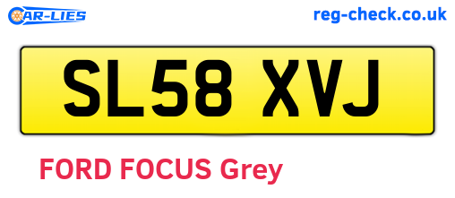 SL58XVJ are the vehicle registration plates.