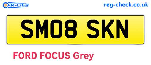 SM08SKN are the vehicle registration plates.