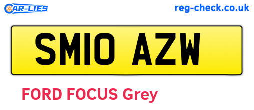 SM10AZW are the vehicle registration plates.
