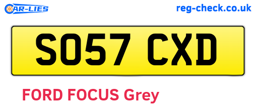 SO57CXD are the vehicle registration plates.