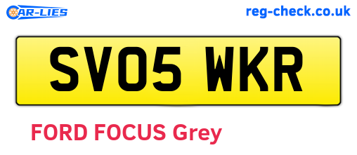 SV05WKR are the vehicle registration plates.