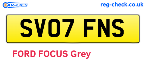 SV07FNS are the vehicle registration plates.
