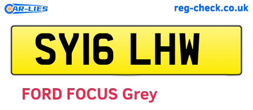SY16LHW are the vehicle registration plates.
