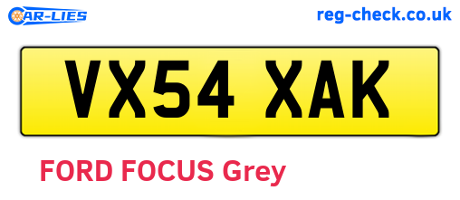 VX54XAK are the vehicle registration plates.