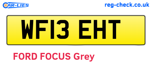 WF13EHT are the vehicle registration plates.