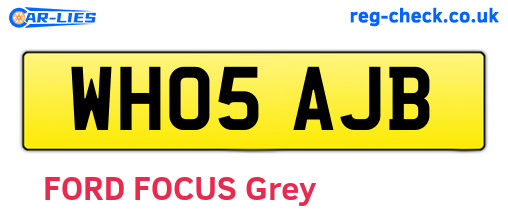 WH05AJB are the vehicle registration plates.