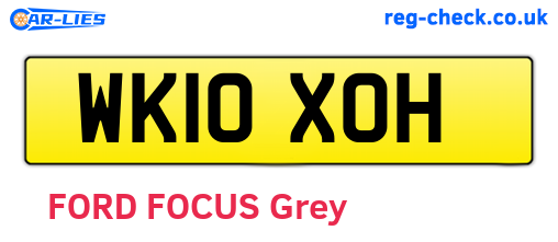 WK10XOH are the vehicle registration plates.