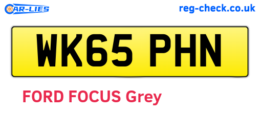 WK65PHN are the vehicle registration plates.