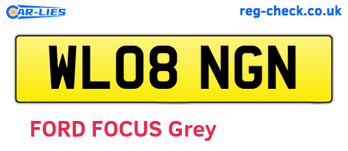 WL08NGN are the vehicle registration plates.