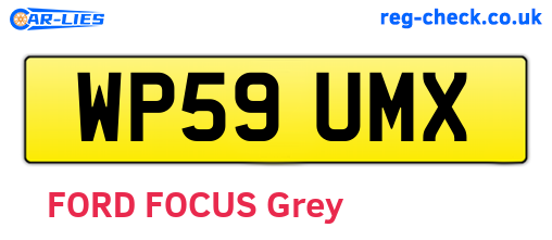 WP59UMX are the vehicle registration plates.