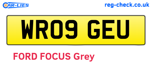 WR09GEU are the vehicle registration plates.