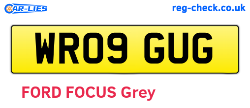 WR09GUG are the vehicle registration plates.