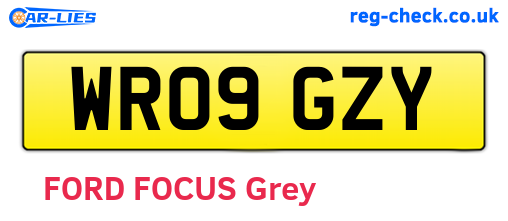 WR09GZY are the vehicle registration plates.