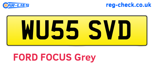 WU55SVD are the vehicle registration plates.