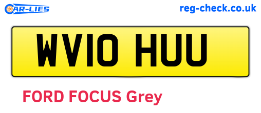 WV10HUU are the vehicle registration plates.