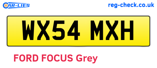 WX54MXH are the vehicle registration plates.