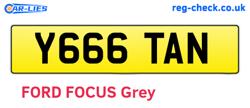 Y666TAN are the vehicle registration plates.