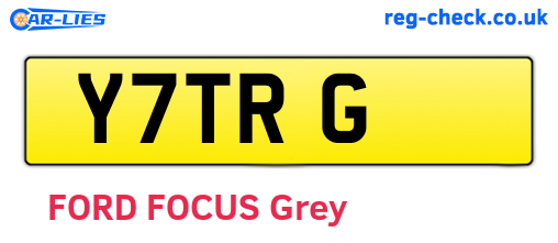 Y7TRG are the vehicle registration plates.