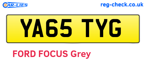 YA65TYG are the vehicle registration plates.