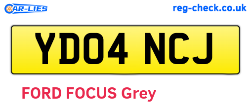 YD04NCJ are the vehicle registration plates.