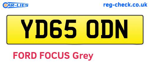 YD65ODN are the vehicle registration plates.