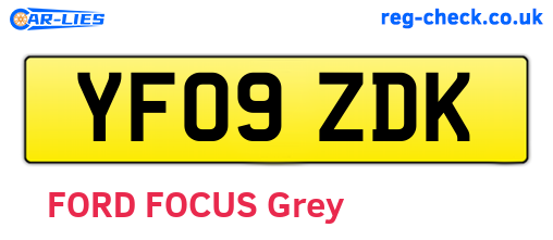 YF09ZDK are the vehicle registration plates.