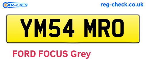 YM54MRO are the vehicle registration plates.