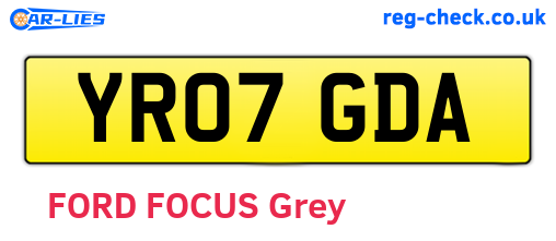 YR07GDA are the vehicle registration plates.