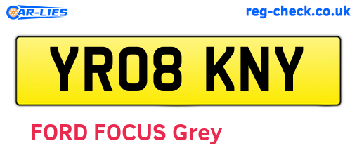YR08KNY are the vehicle registration plates.