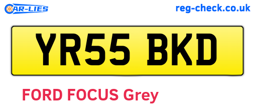 YR55BKD are the vehicle registration plates.