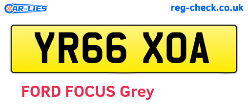YR66XOA are the vehicle registration plates.