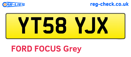 YT58YJX are the vehicle registration plates.