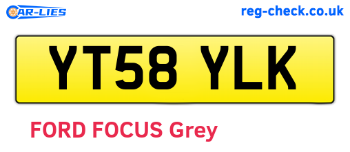 YT58YLK are the vehicle registration plates.