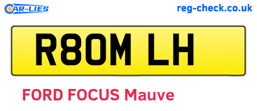 R80MLH are the vehicle registration plates.